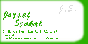 jozsef szakal business card